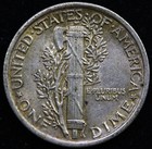 1924 Mercury Dime 10c 90  Silver Philadelphia  Almost Uncirculated  v51