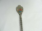 Vintage Souvenir Spoon Norge Flag 4 1 2  Silver Tone