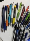 Lot Of 37 Assorted Retractable Ballpoint Pens Mixed Brands Colors Office