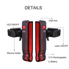 2 X Bike Tail Light Rechargeable Bicycle Laser Rear Lamp Cycling Safety Warning
