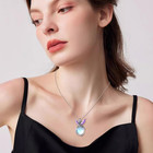 Birthstone Dragon Necklace Sterling Silver Dragons Pendant Animal Jewelry Birthd