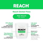 Reach Waxed Dental Floss  Mint  Plaque Remover For Teeth  Shred Resistant