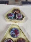 6 Metal Enameldecorative Pill Boxes Inch And A Half Diameter Selling As One Lot
