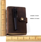 Pocket Notebook With Pen genuine Leather Journal Mini Notebook Small Unlined Not