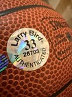 Larry Bird Signed Mini Basketball With Display Case