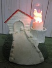 Antique Cast Metal Dog House Lamp W  Aerolux Scottie Dogs Neon Light Bulb
