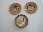 Lot Of 3- Vintage Greek Hanging Wall Plates-handmade In Greece- Greek Themes