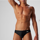 New Speedo Power Flex Mens Navy Solar Swim Bikini Brief Fitness Swimsuit Sz 30
