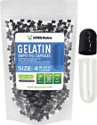 Size 4 Black   Clear Empty Gelatin Pill Capsules Kosher Gluten-free Caps Usa Gel