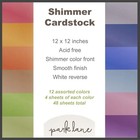 Parklane Shimmer Printed Cardstock     48 Sheets     Assorted Colors     12    X 12   