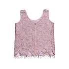 Vintage Pink Sequin Wool Tank Top