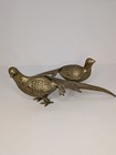 Vintage Pair Of Solid Brass Pheasant Birds Mcm Bird Decor Figurine