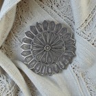 Sterling Silver Palestinian Filigree Brooch  Vintage Rosette Pin