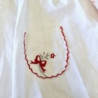 Vintage Mayfair Baby Dress 18m White And Red Smocked Embroidered Flowers 