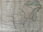 1872 Central United States Hand Coloured Original Antique Map By W g  Blackie