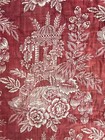 Antique Fabric French 18th Century Handblock Pelmet Linen W  Extra Early Textile