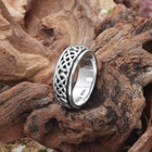 Celtic Spinner Ring Anxiety Worry Band Sterling Silver Irish Jewelry Sizes 4-15