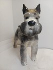 Vintage Porcelain Schnauzer Dog Figurine 12x10  