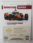 Alexander Rossi 2024 Parkside Pacific Indycar Signed Trading Card 86 99 Indy 500