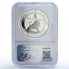 Paraguay 10000 Guaranies Stroessner 8th Term Politics Pf68 Ngc Silver Coin 1988