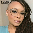 Cat Eye Frame Reading Glasses For Women Blue Light Blocking Full Frame Glasses