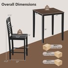 Counter-height Dining Chair Set Of 4 W  Footrests Solid Wood Frame Modern