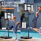 Vitabella Home 10ft Adjustable Height Portable Basketball Hoop Outdoor For Adult