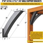 Heavy Duty 45 Degree Angle Support Bracket 4   4   actual  3 2   3 2   Wood Beam 