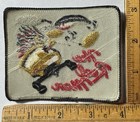 Vintage The Reel Man Fishing Iron On Embroidered Patch Fishermen Angler Lures