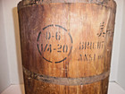 Antique vintage Brown Wooden Barrel 14  X 12  Diameter
