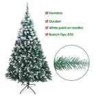 7 Ft Artificial Christmas Tree Snow Holiday Home Store Indoor Outdoor Decorate