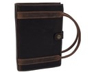 Brown Genuine Leather Bible Book Cover Amish Made Buffalo Sleeve Wickett   Craig