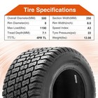 Set 2 20x10 00-8 Lawn Mower Tires 4ply 20x10 00x8 Garden Tractor Tubeless Tyres