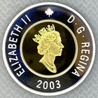 2003 Canada Two 2 Dollars Proof Silver With Gold Plate Toonie Coin