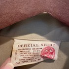 Vintage Boy Scouts Of America Shirt Mens Medium Beige Scoutmaster Patches 1980s