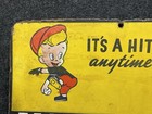 Vtg 1961 Squirt Soda Advertising Baseball Scoreboard 2 Sided Masonite Sign 32   