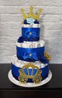 3 Tier Prince Diaper Cake Baby Shower Boy