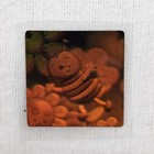 Vintage 80s Stickers 3d Hologram Happy Bee Flower Insect Bug Sticker 1  Rare