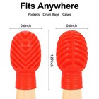 6 Pack Drumstick Dampeners For Silent Practice Drums Silicone 6 Pack  Red 