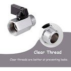 2 Pack Brass Mini Ball Valve 1 2  Npt Female X Male Thread Shut-off Valve