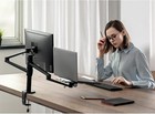 17-32 Inch Monitor And Laptop Mount  Adjustable Dual Arm Desk Stand
