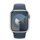 Apple Watch Series 9 Gps cell 41mm Silver Case S m Storm Blue Sport Band