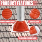 High Temp Silicone Chimney Boot For Metal Roof Vent Pipes  Fits 6  To 11