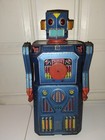1960s Masudaya Tin Toy Target Robot Gang Of Five Tin Japan