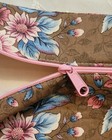 Victorian Floral Fabric  Cross Stitch Project Bag Medium Size