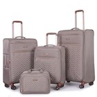 Travelhouse 3 Piece Luggage Set Softside Spinner Wheels Expandable