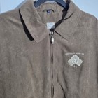 Vtg 2004 Kentucky Derby 130 Winner Mate Men   s Tan Suede Jacket Visa Xl 