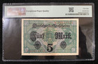 Germany State Loan Currency Note 5 Mark 1917 Pick 56b Pmg 58 Epq Unc