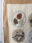 Carter s Baby Quilted Blanket Forest Animals   Mushrooms Embroidered Reversible