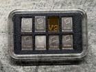 1 Gold   7 Silver Fractional Lot In Prepper Holder  999 Fine Valcambi Gram 